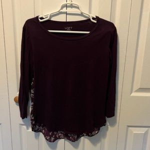 Loft mixed media sweater